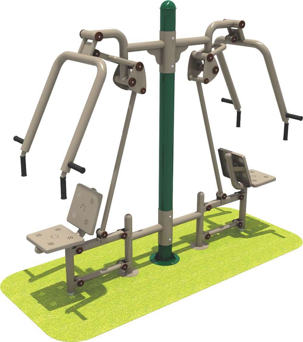 完美wm365体育健身器材 双人坐推器